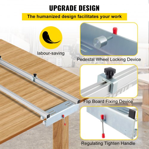 Router Sled 60 inches 152.4cm Width Slab Guide Jig for Woodworking with Locking