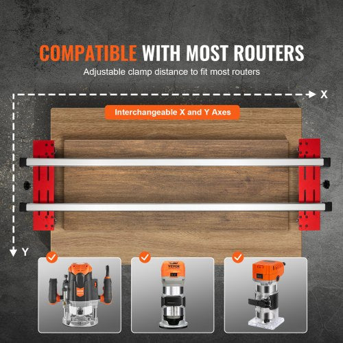 Router Sled 60 inches Portable and Adjustable Slab Flattening Jig DIY