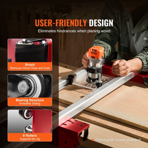 Router Sled 60 inches Portable and Adjustable Slab Flattening Jig DIY