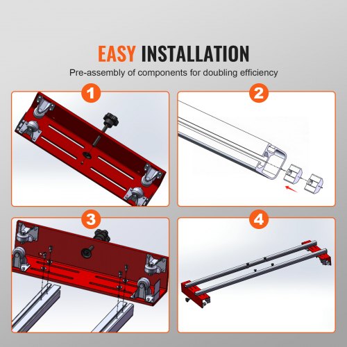 Router Sled 60 inches Portable and Adjustable Slab Flattening Jig DIY