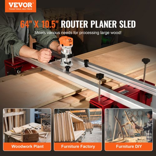Router Sled 60 inches Portable and Adjustable Slab Flattening Jig DIY