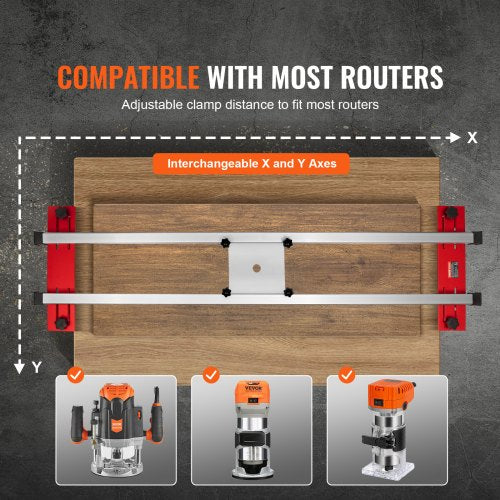 Router Sled 60 inches Portable and Adjustable Slab Flattening Jig DIY