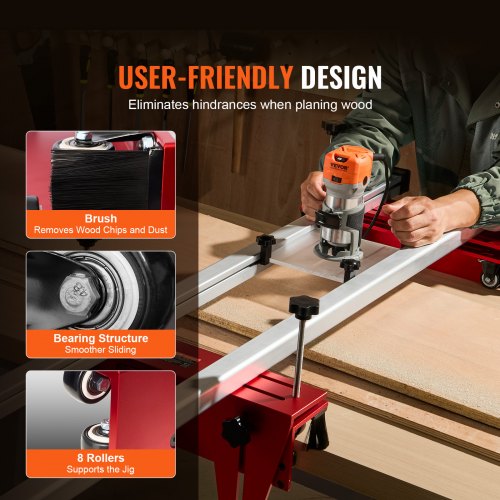 Router Sled 60 inches Portable and Adjustable Slab Flattening Jig DIY