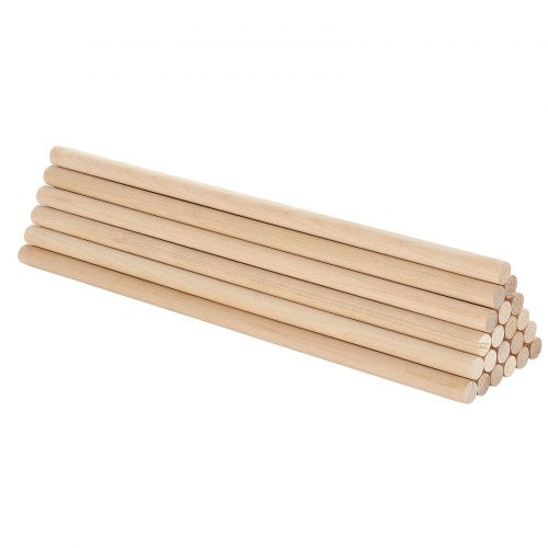 25Pcs Wooden Dowel Rods 12 x 12 Inch Natural Birch Wood Sticks Dowels
