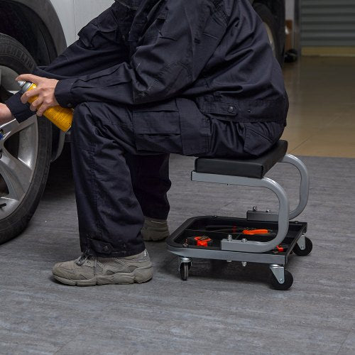 Mechanics Garage Stool 250 LBS Mechanic Creeper Seat Under Car Tool Tray