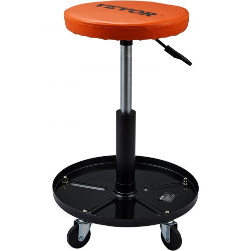 Adjustable Mechanics Rolling Creeper Seat Stool Tool Tray for Shop Garage –