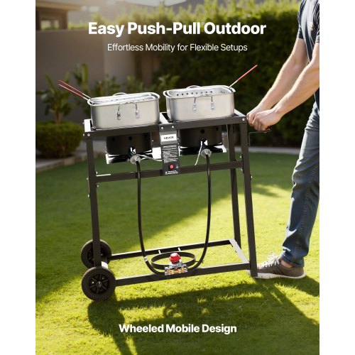 Outdoor Propane Deep Fryer DualTank 18QTx2 Commercial Fryer MultiPurpose