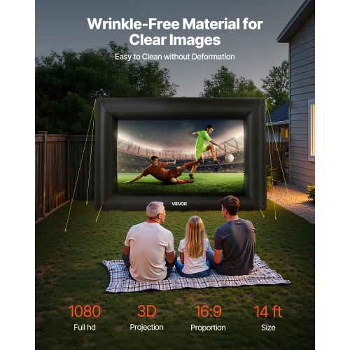 14FT Inflatable Projector Screen Inflatable Movie Screen Outdoor with 120W