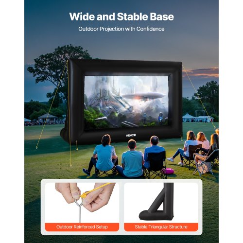 14FT Inflatable Projector Screen Inflatable Movie Screen Outdoor with 120W