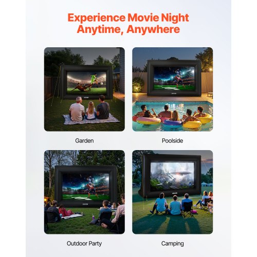 14FT Inflatable Projector Screen Inflatable Movie Screen Outdoor with 120W