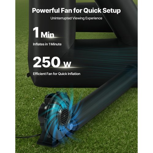 16FT Inflatable Projector Screen Inflatable Movie Screen Outdoor with 250W