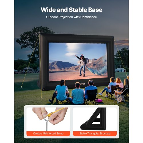 16FT Inflatable Projector Screen Inflatable Movie Screen Outdoor with 250W