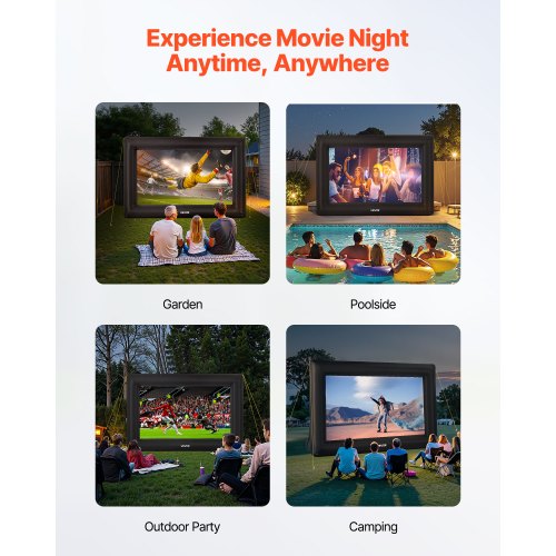16FT Inflatable Projector Screen Inflatable Movie Screen Outdoor with 250W