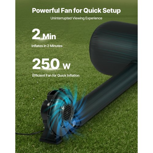 20FT Inflatable Projector Screen Inflatable Movie Screen Outdoor with 250W