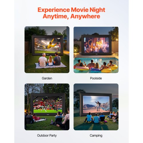 20FT Inflatable Projector Screen Inflatable Movie Screen Outdoor with 250W