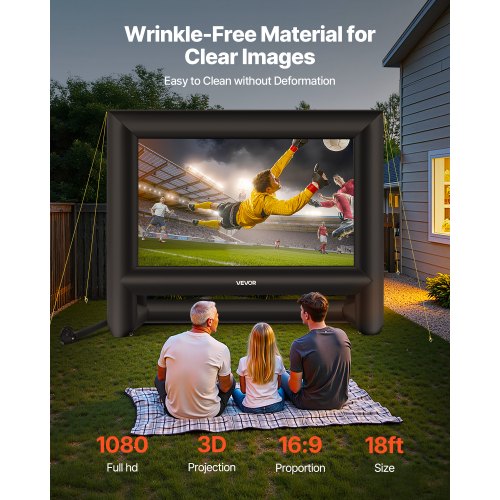 18FT Inflatable Movie Screen Inflatable Projector Screen with Portable