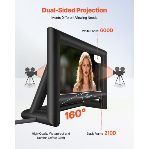 18FT Inflatable Movie Screen Inflatable Projector Screen with Portable