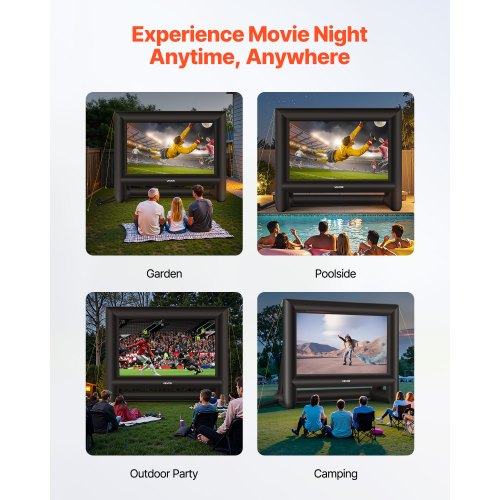 18FT Inflatable Movie Screen Inflatable Projector Screen with Portable