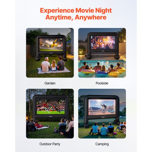 16FT Inflatable Movie Screen Inflatable Projector Screen with Portable