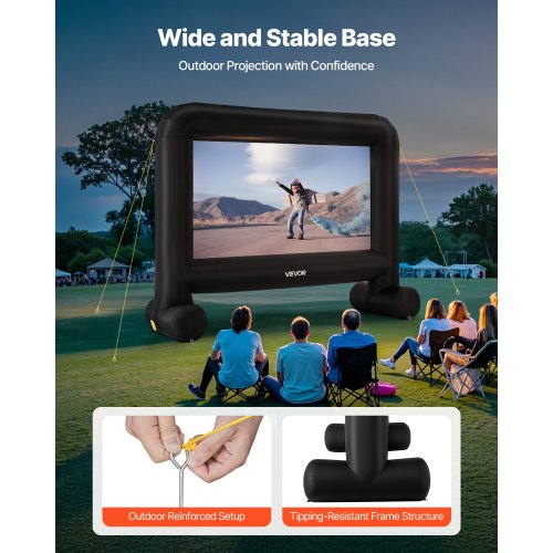 15FT Inflatable Movie Screen Inflatable Projector Screen with Portable