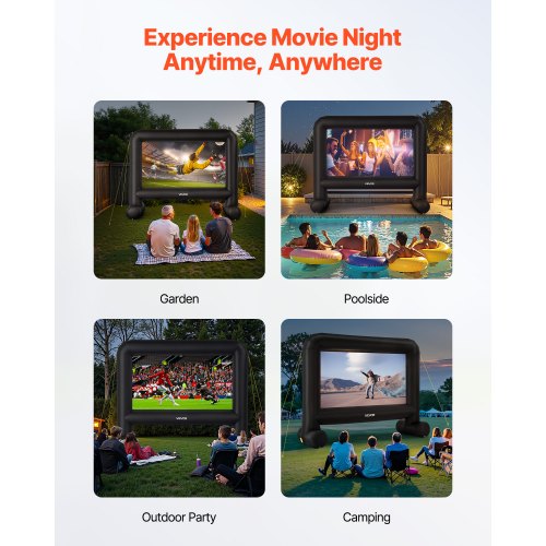 15FT Inflatable Movie Screen Inflatable Projector Screen with Portable