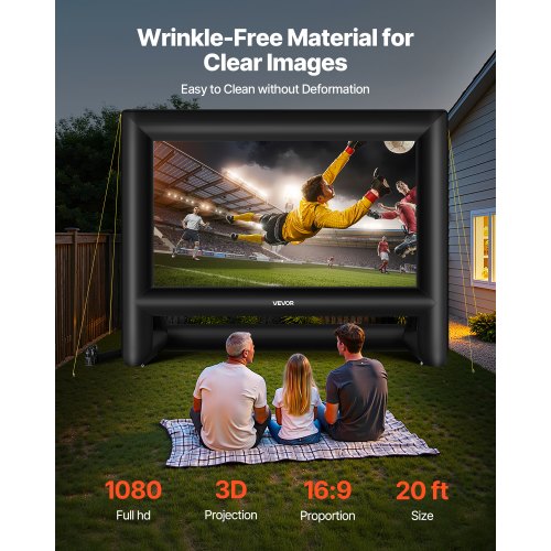 20FT Inflatable Movie Screen Inflatable Projector Screen with Portable