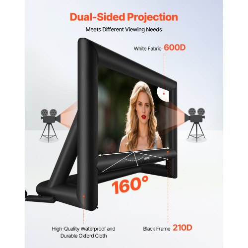 20FT Inflatable Movie Screen Inflatable Projector Screen with Portable