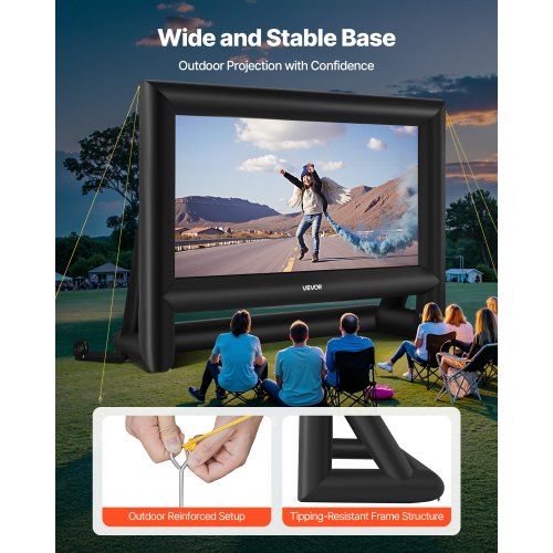 20FT Inflatable Movie Screen Inflatable Projector Screen with Portable