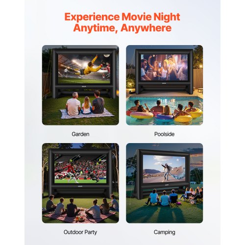 20FT Inflatable Movie Screen Inflatable Projector Screen with Portable