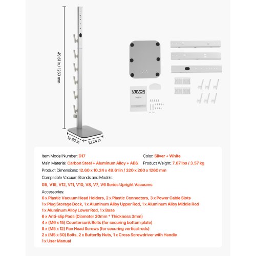 Vacuum Stand Compatible with Dyson G5 V15 V12 V11 V10 V8 V7 V6 Series