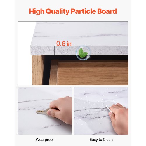 5 Fluted Drawer Dresser Wooden Chest of Drawers with Sliding Antitip