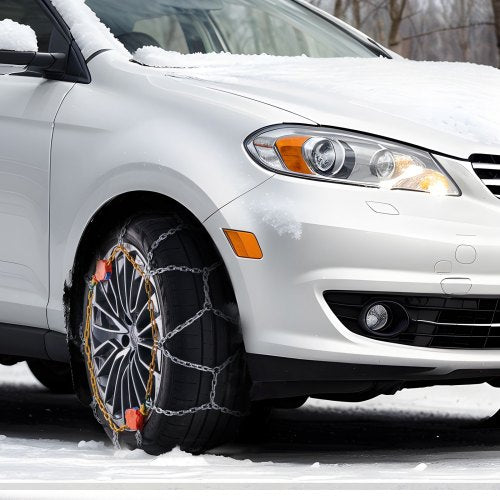 Auto Tightening Snow Chains Diamond Mesh Antislip Traction Wheel Chains – 8 MM