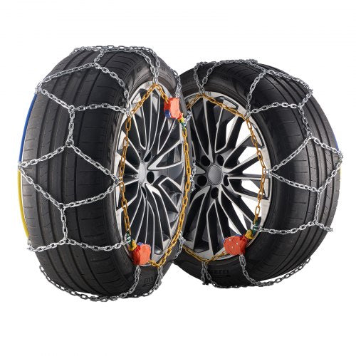 Auto Tightening Snow Chains Diamond Mesh Antislip Traction Wheel Chains – 8 MM