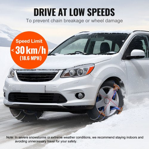 8 PCS Snow Chains Tire Traction Wheel Chains for Tire Width 92112