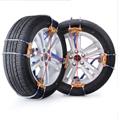 8 PCS Snow Chains Tire Traction Wheel Chains for Tire Width 92112