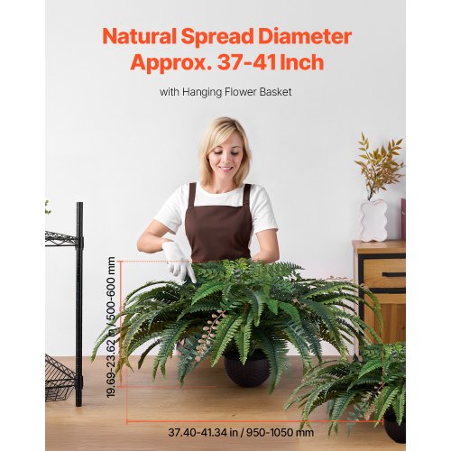 Artificial Ferns Natural Spread Diameter 3741 Inch Large Hanging Fake