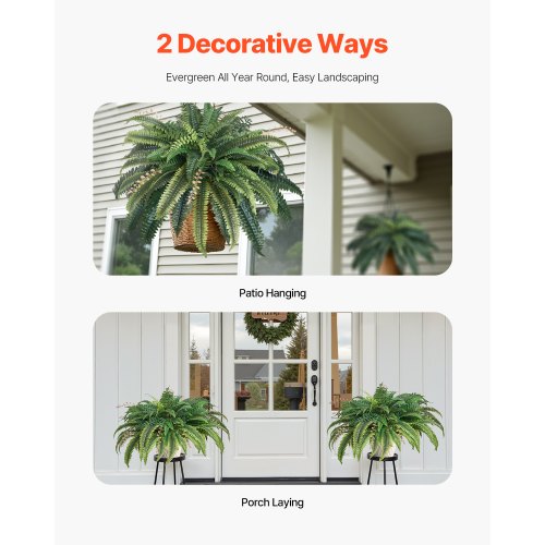 Artificial Ferns Natural Spread Diameter 3741 Inch Large Hanging Fake