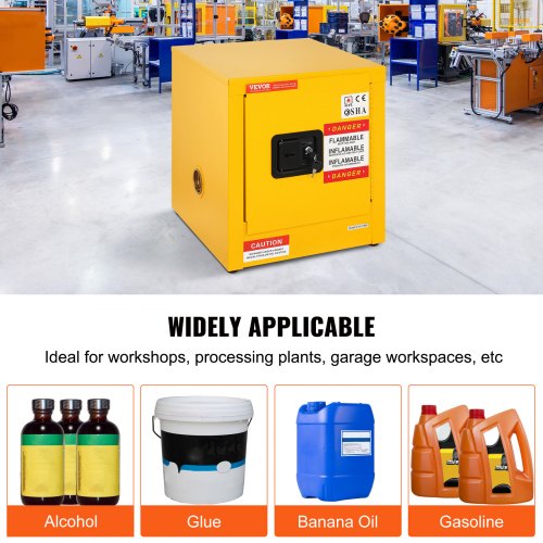 Flammable Cabinet 169 x 169 x 182 Galvanized Steel Safety Cabinet