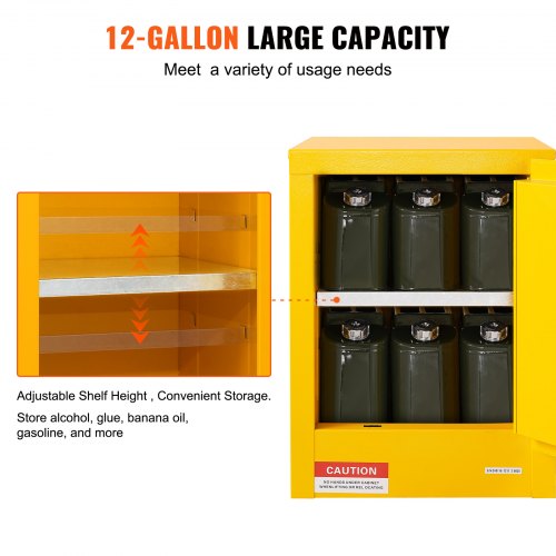 169 x 169 x 22 Flammable Cabinet Galvanized Steel Safety Cabinet
