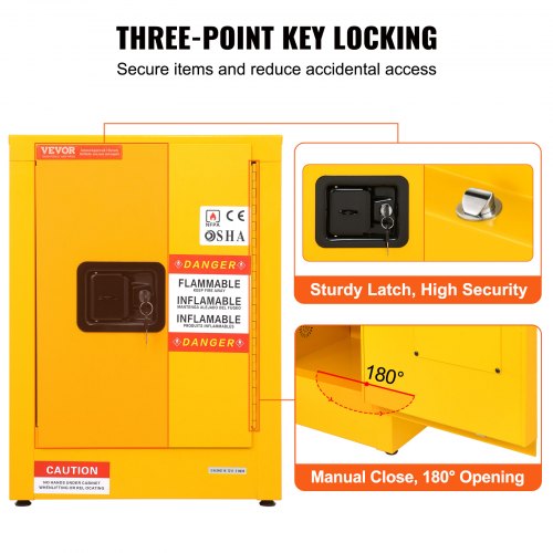 169 x 169 x 22 Flammable Cabinet Galvanized Steel Safety Cabinet