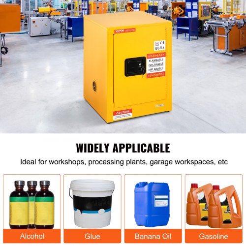169 x 169 x 22 Flammable Cabinet Galvanized Steel Safety Cabinet