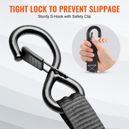 Ratchet Tie Down Straps 4PK 5208 lb Max Break Strength Includes 4