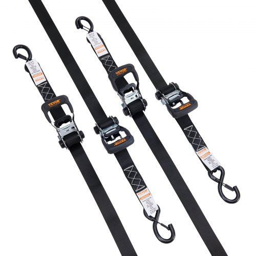 Ratchet Tie Down Straps 4PK 5208 lb Max Break Strength Includes 4