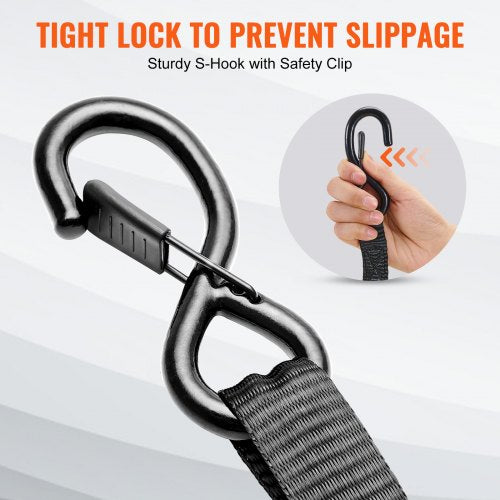 Ratchet Tie Down Straps 4PK 2200 lb Max Break Strength Includes 4