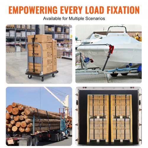 Ratchet Tie Down Straps 4PK 2200 lb Max Break Strength Includes 4