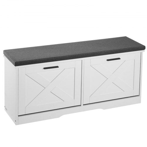 Entryway Shoe Storage Bench 394 x 120 x 18.7 Inch Shoe Organizer with Flip