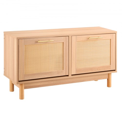 Entryway Shoe Bench 394 x 118 x 20.9 Inch RattanLike Shoes Bench with 2