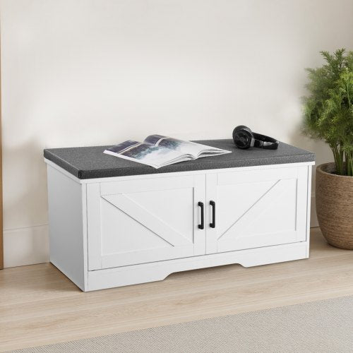 Shoe Storage Bench 394 x 140 x 18.1 Inch Shoe Organizer with Padded Seat