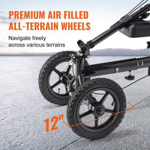 Folding Knee Scooter Aluminum Steerable Knee Walker with HeightAdjustable