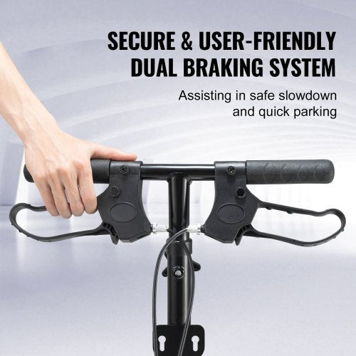 Folding Knee Scooter Carbon Steel Steerable Knee Walker with HeightAdjustable